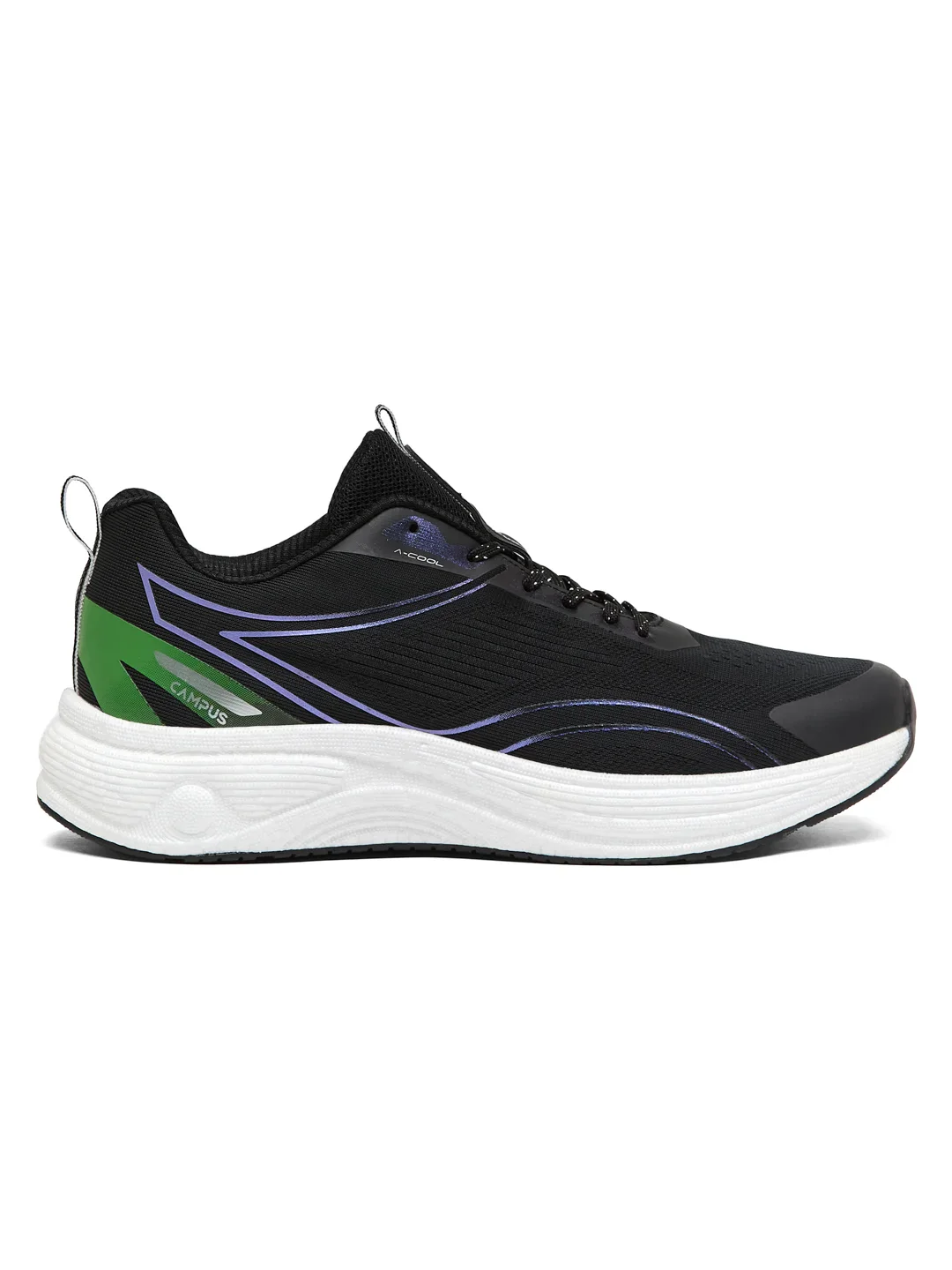 PUMPED Black Men's Running Shoes - Image 2