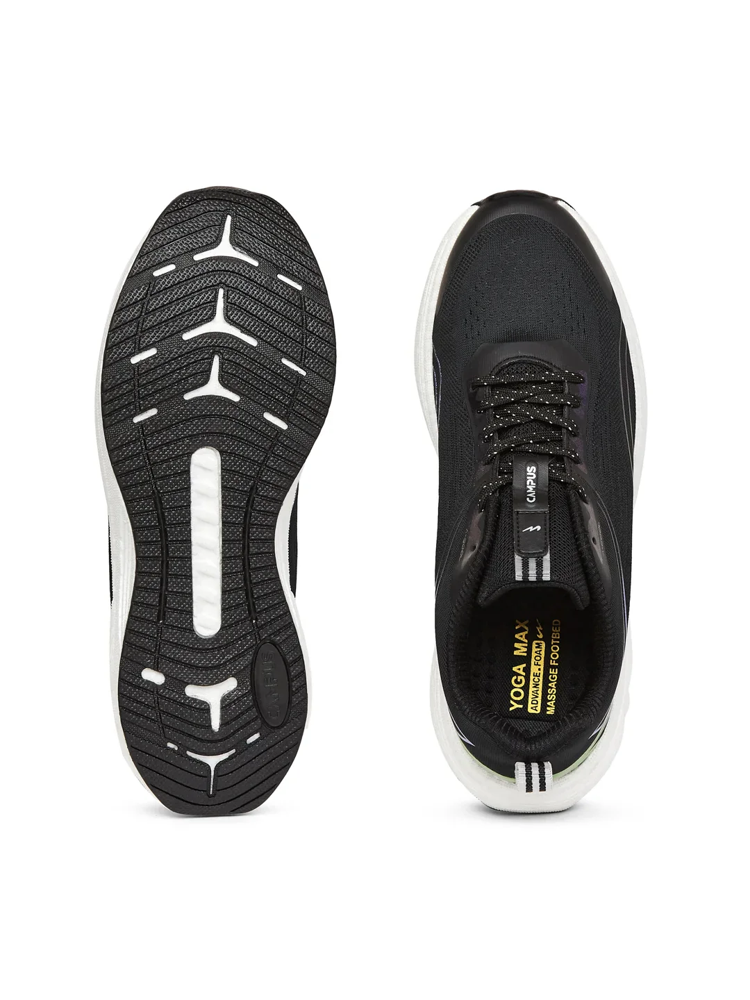 PUMPED Black Men's Running Shoes - Image 5