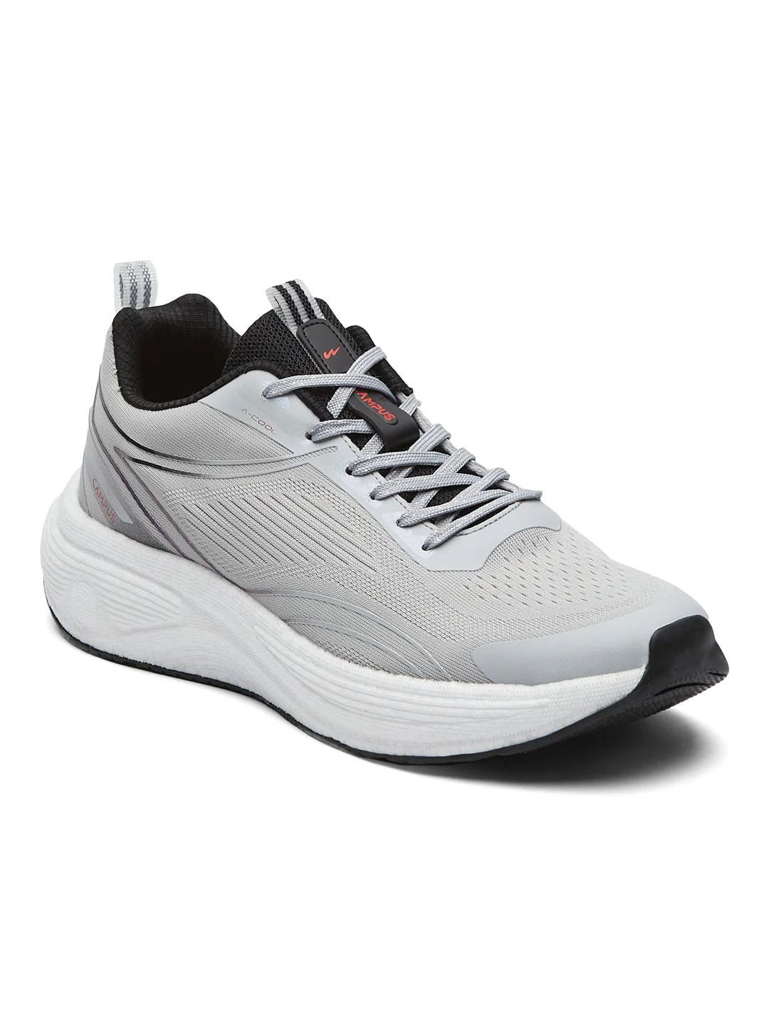 PUMPED Grey Men's Running Shoes - Image 3