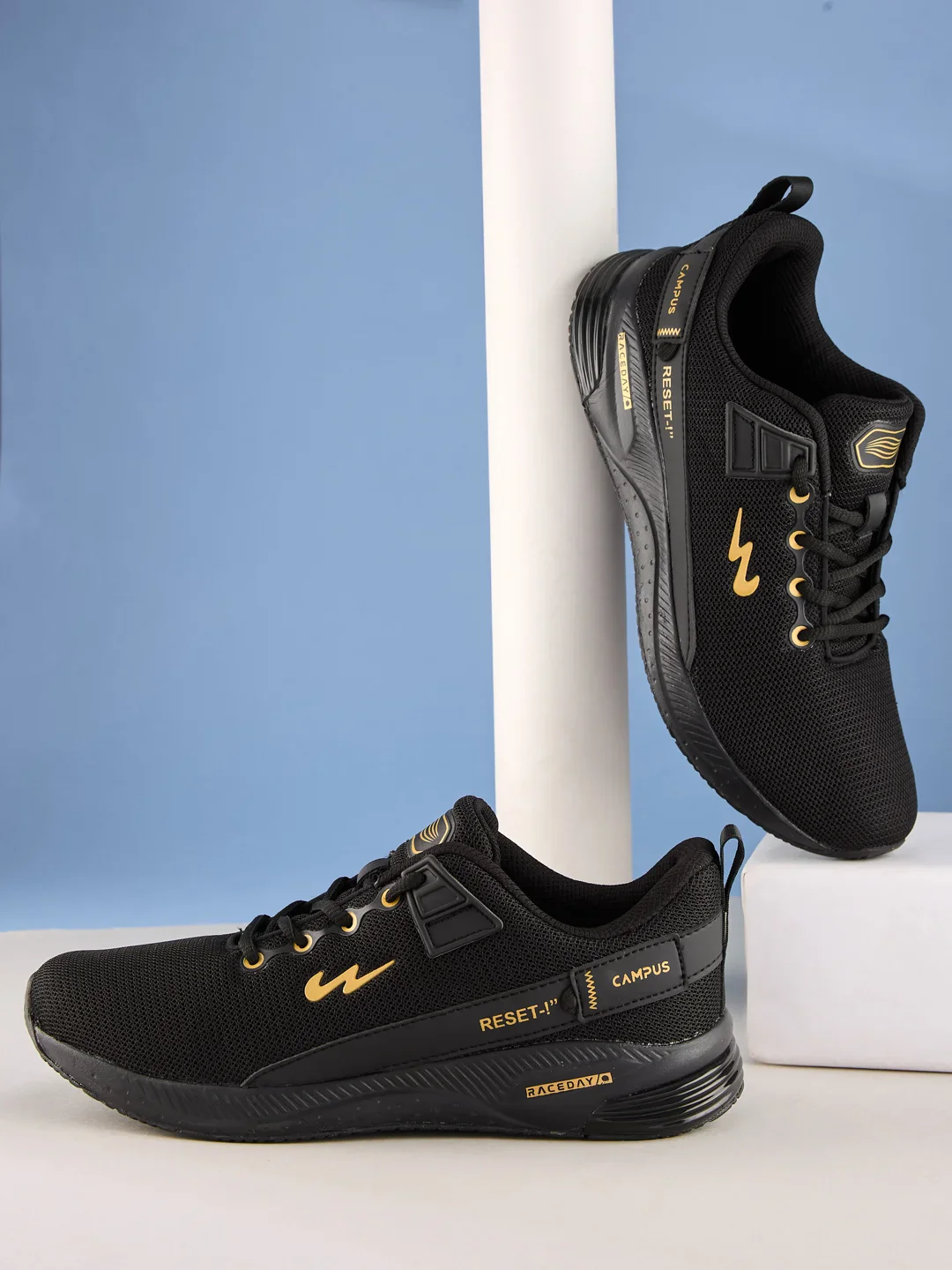 REFRESH PRO Black Men's Running Shoes