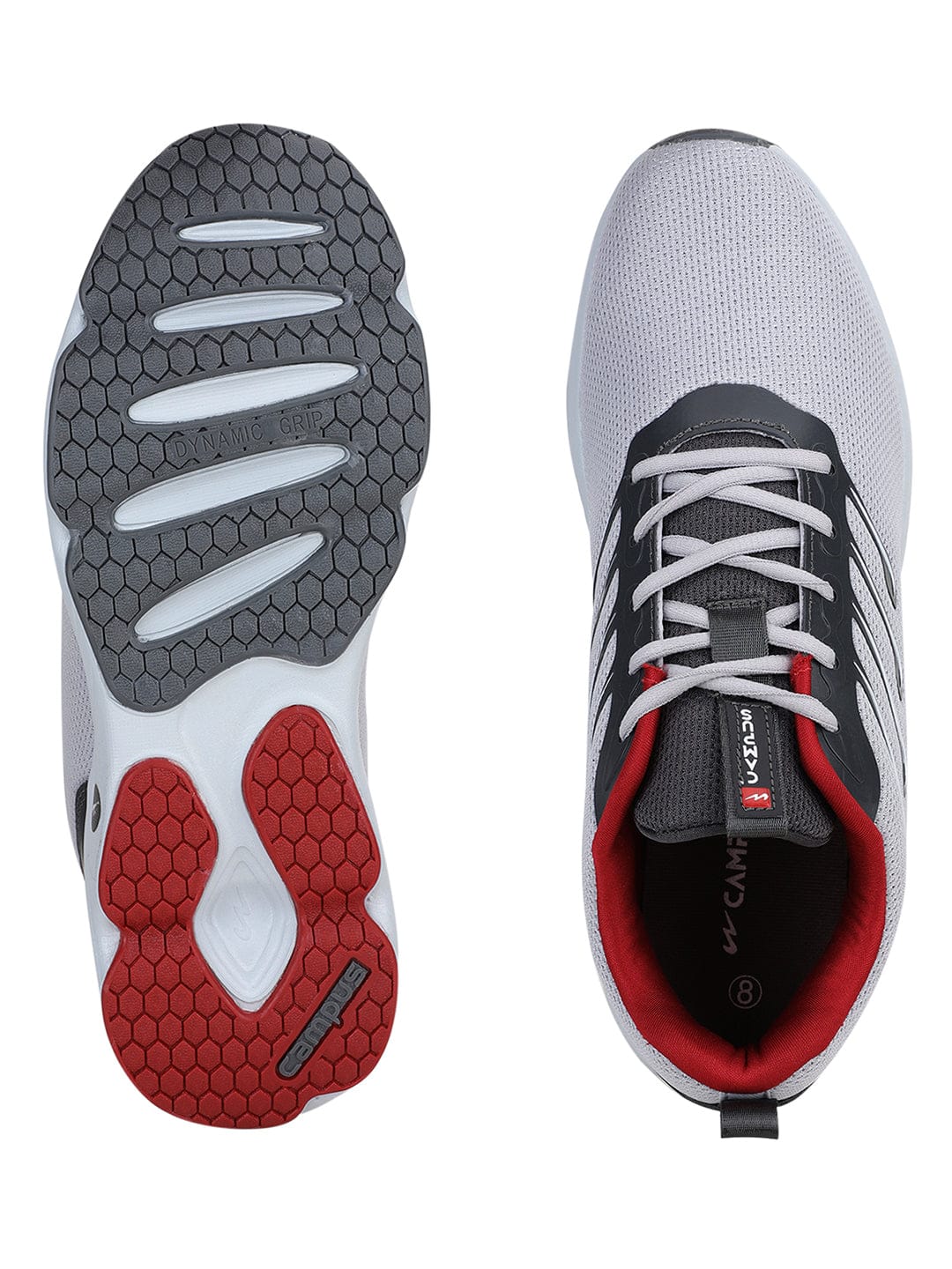 RUMBLE Grey Men's Running Shoes - Image 4