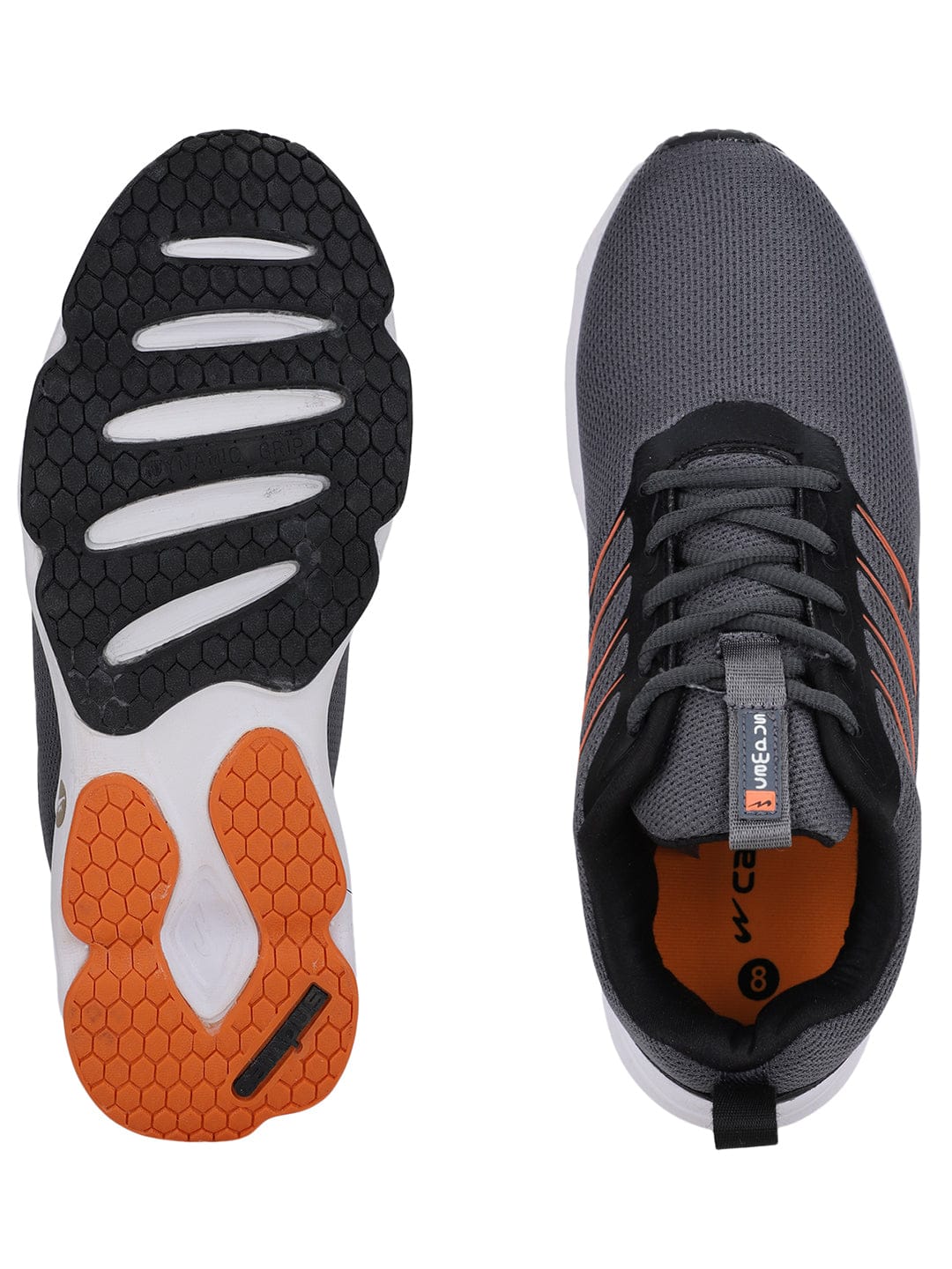 RUMBLE Grey Men's Running Shoes - Image 4