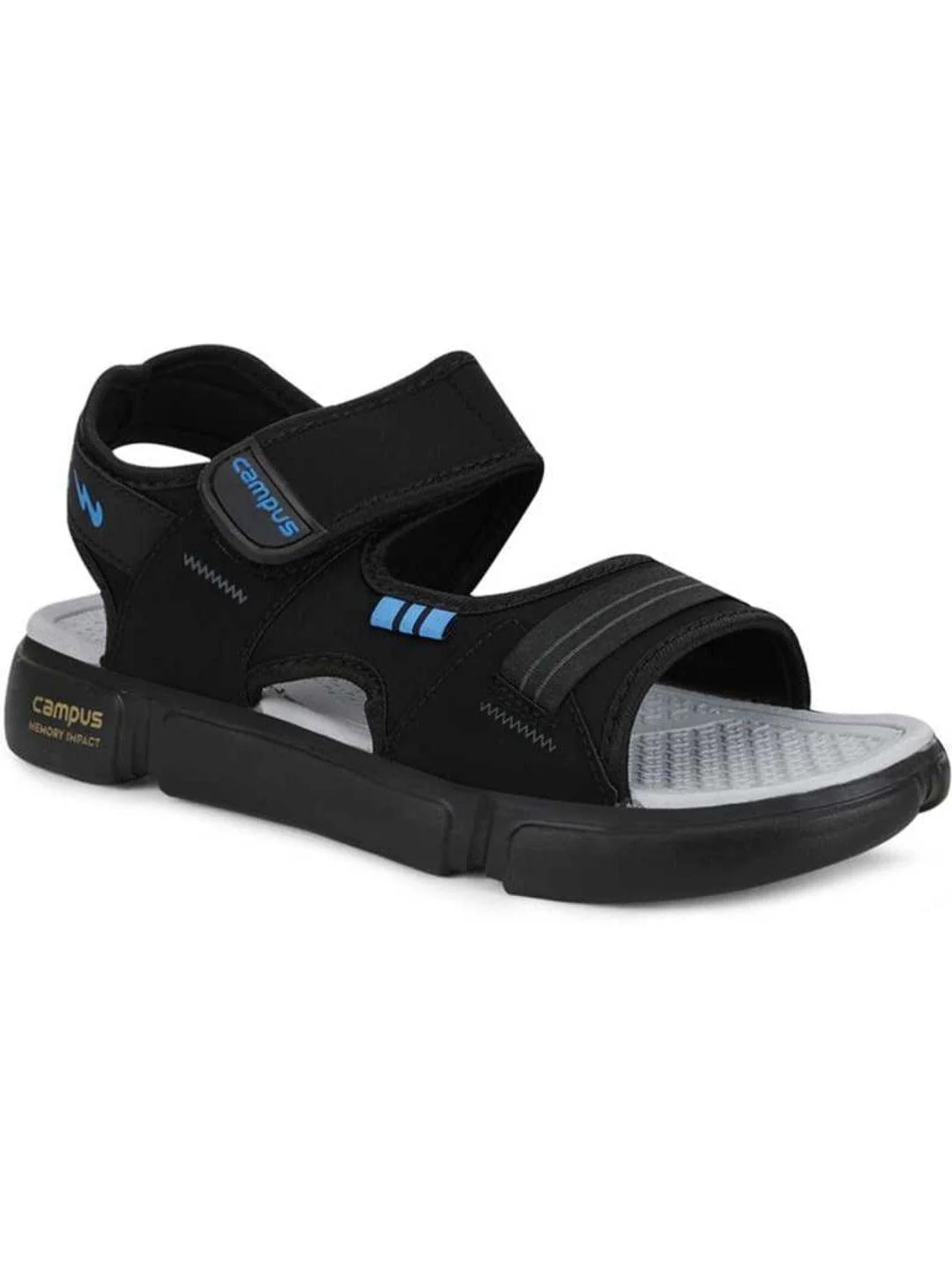 SD-057 Black Men's Sandals - Image 2
