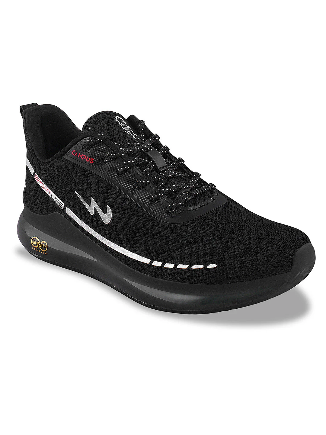 SENSOR Black Men's Running Shoes - Image 2