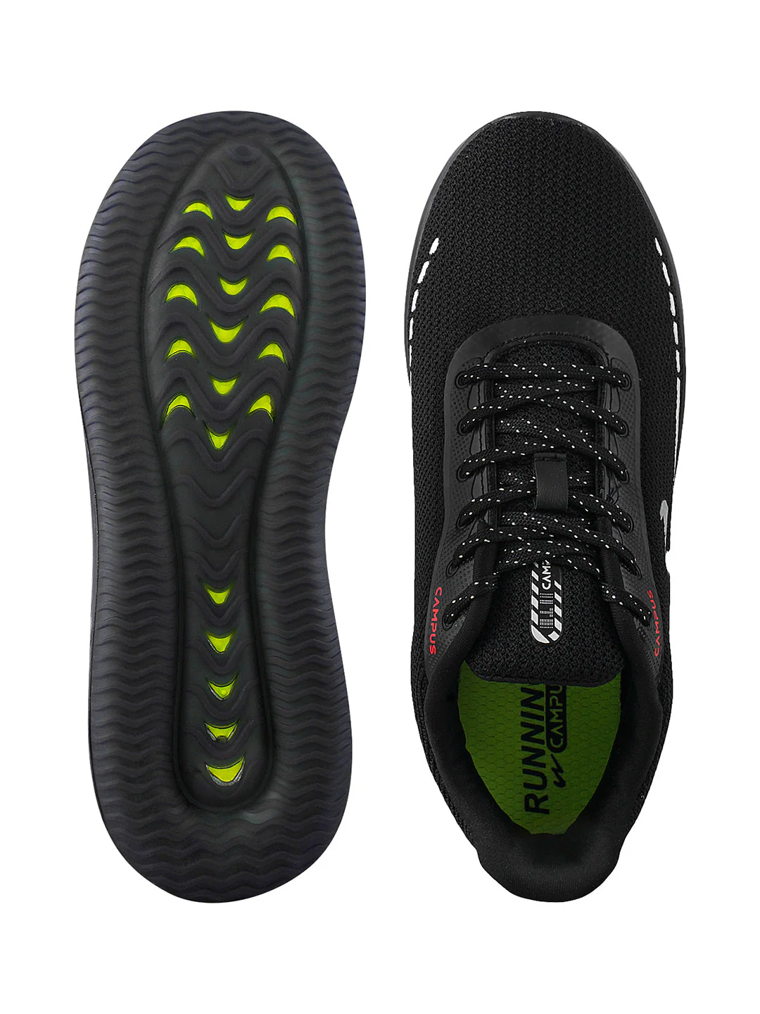 SENSOR Black Men's Running Shoes - Image 5