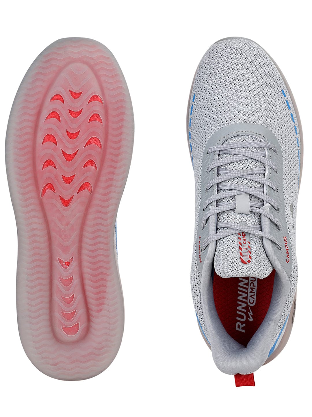 SENSOR Grey Men's Running Shoes - Image 4