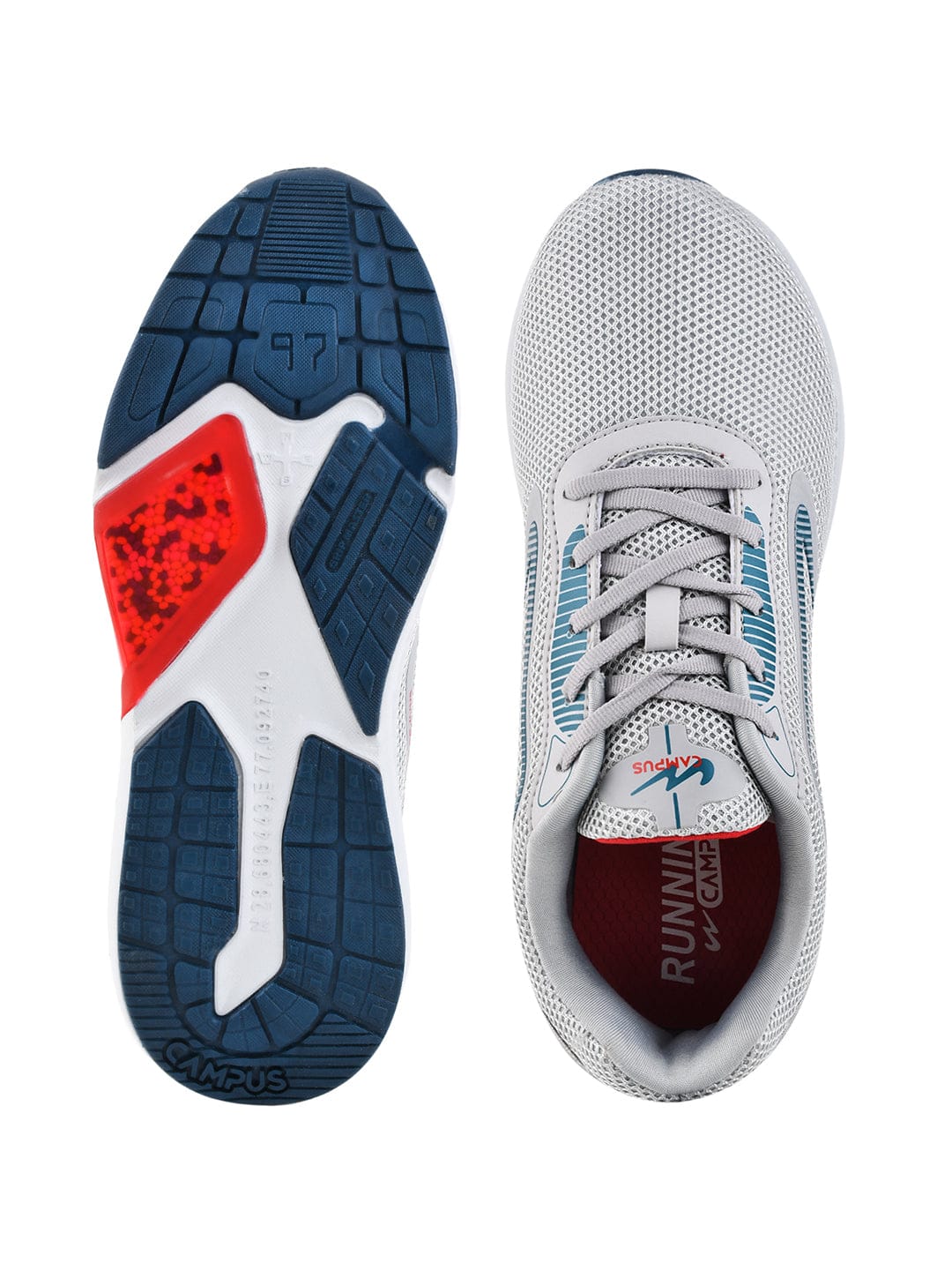 SHOCKERS Grey Men's Running Shoes - Image 4