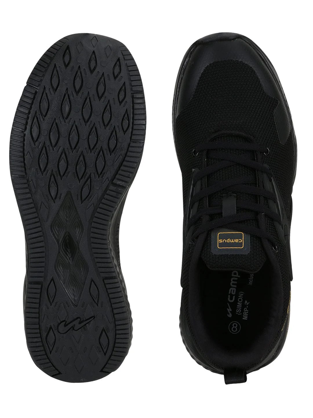 SIMON PRO Black Men's Running Shoes - Image 4