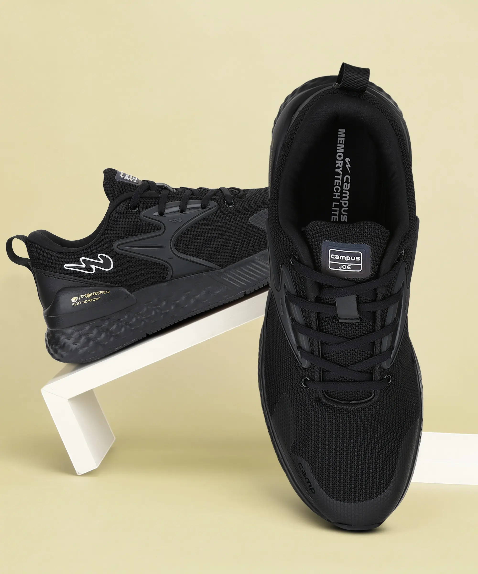 SIMON PRO Black Men's Running Shoes - Image 6