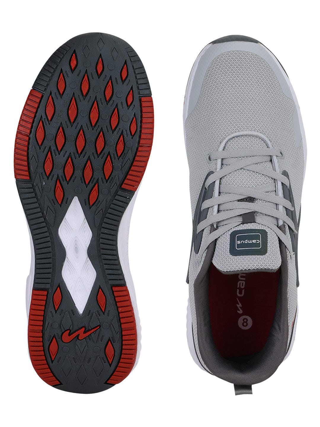 SIMON PRO Grey Men's Running Shoes - Image 4