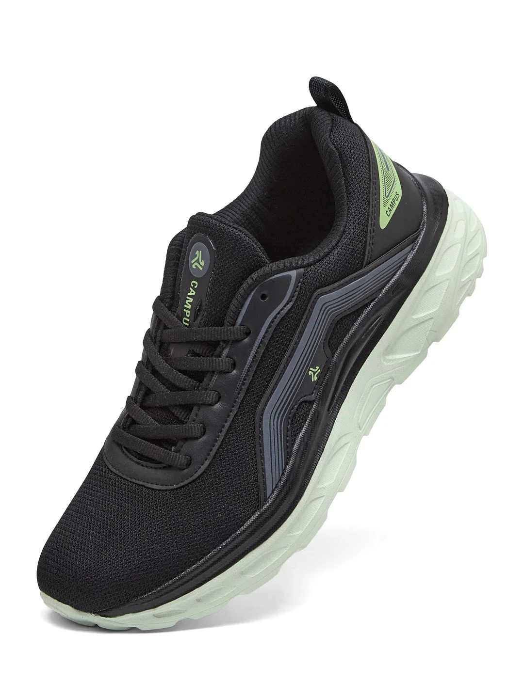 SKEDO Black Men's Running Shoes - Image 3