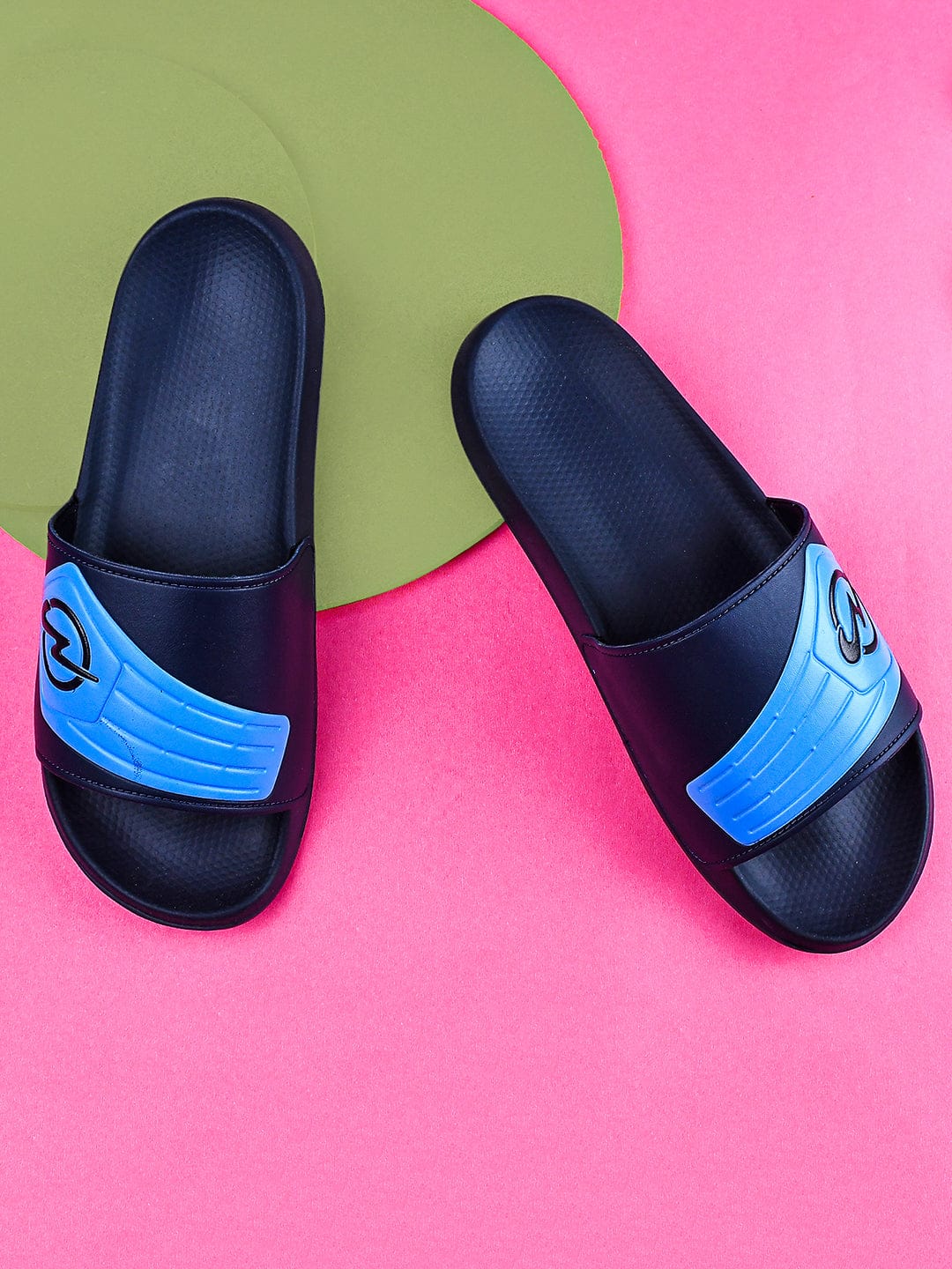 SL-429 Blue Men's Slides - Image 5