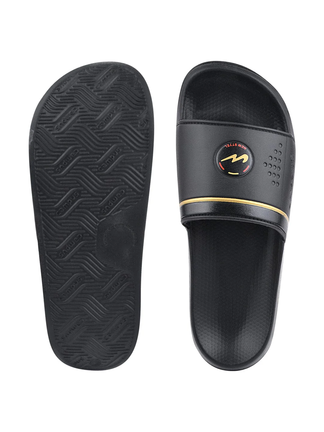 SL-431 Black Men's Slides - Image 4