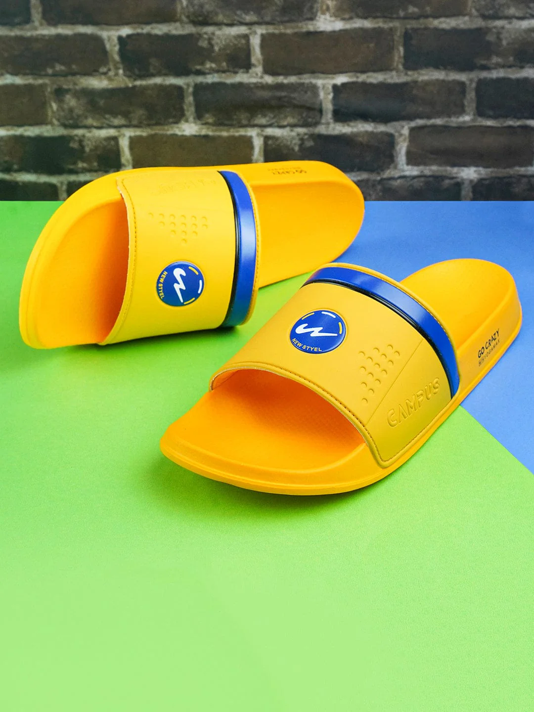 SL-431 Yellow Men's Slides - Image 5