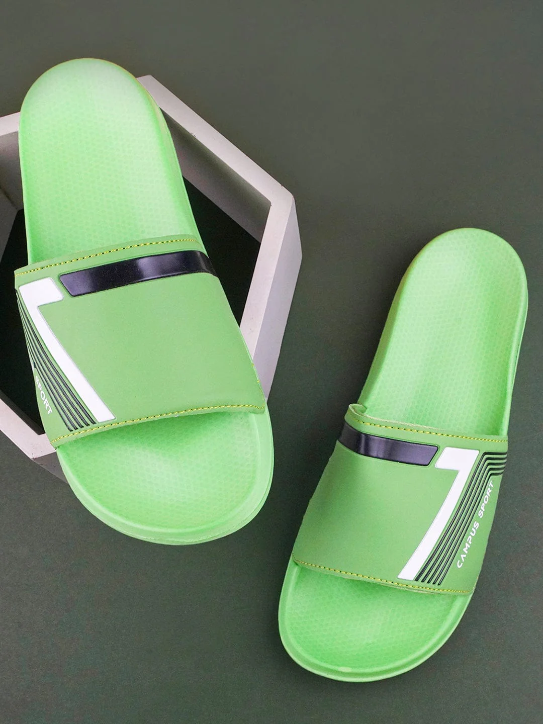 SL-432 Green Men's Slides - Image 5