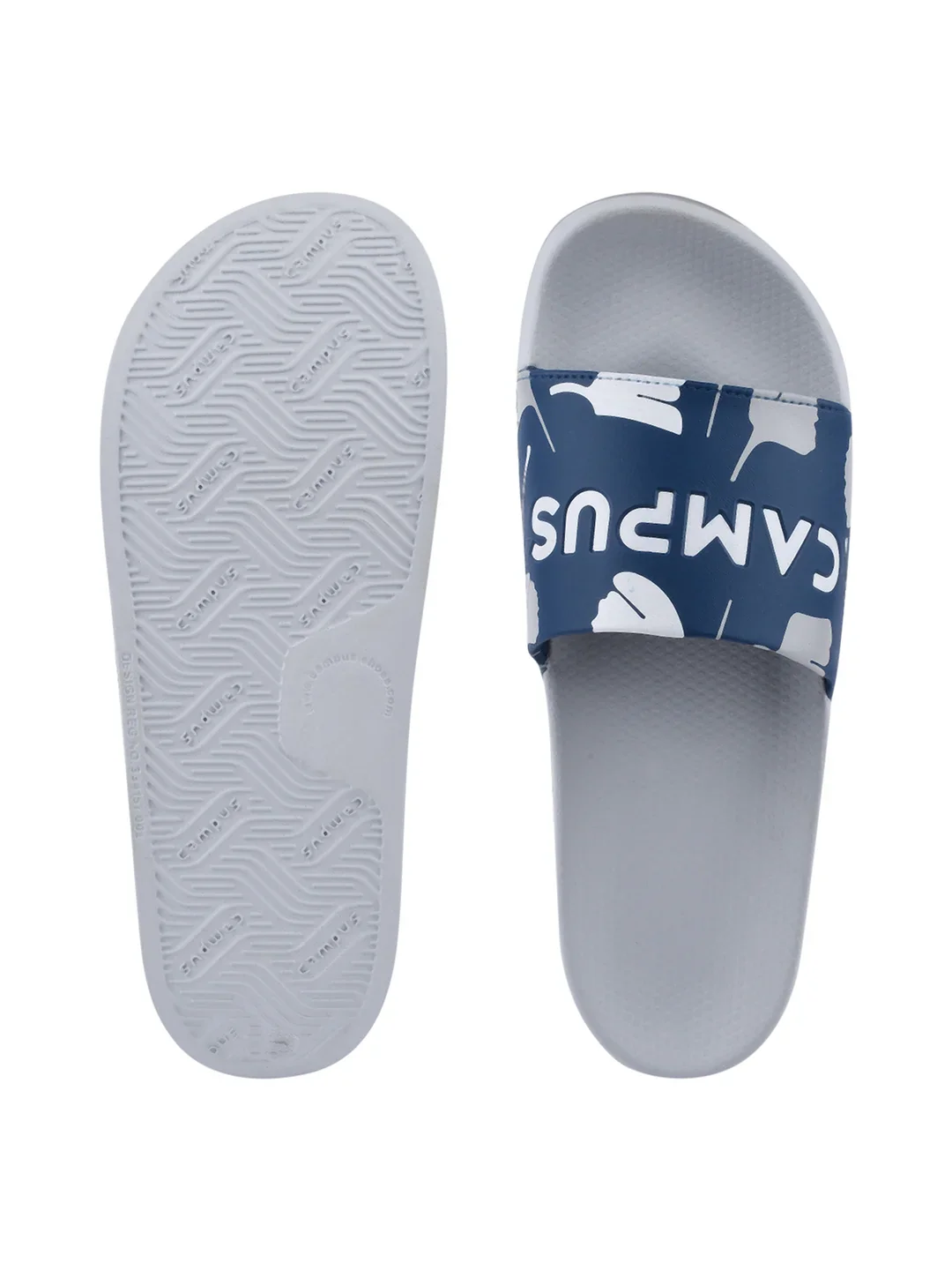 SL-433 A Blue Men's Slides - Image 4