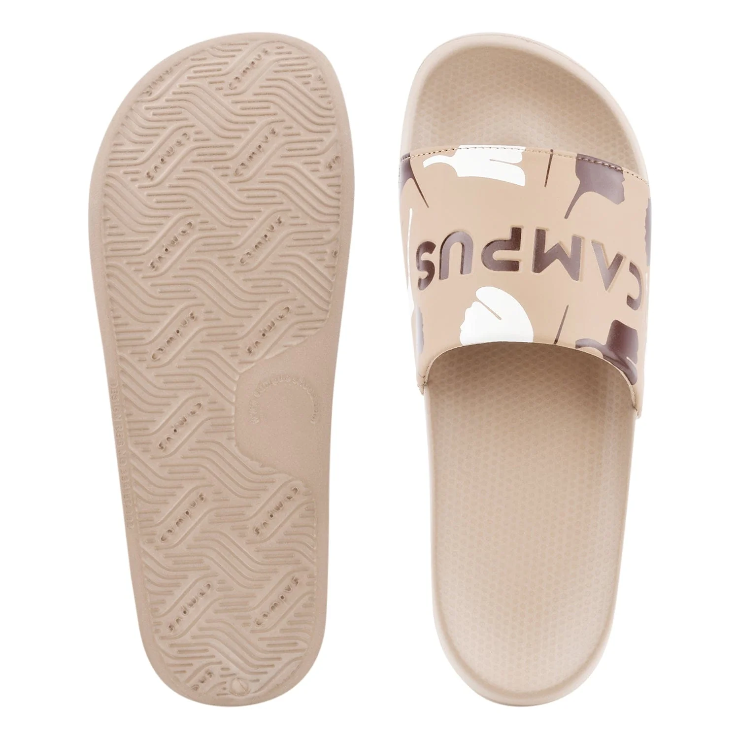 SL-433 Beige Men's Slides - Image 4