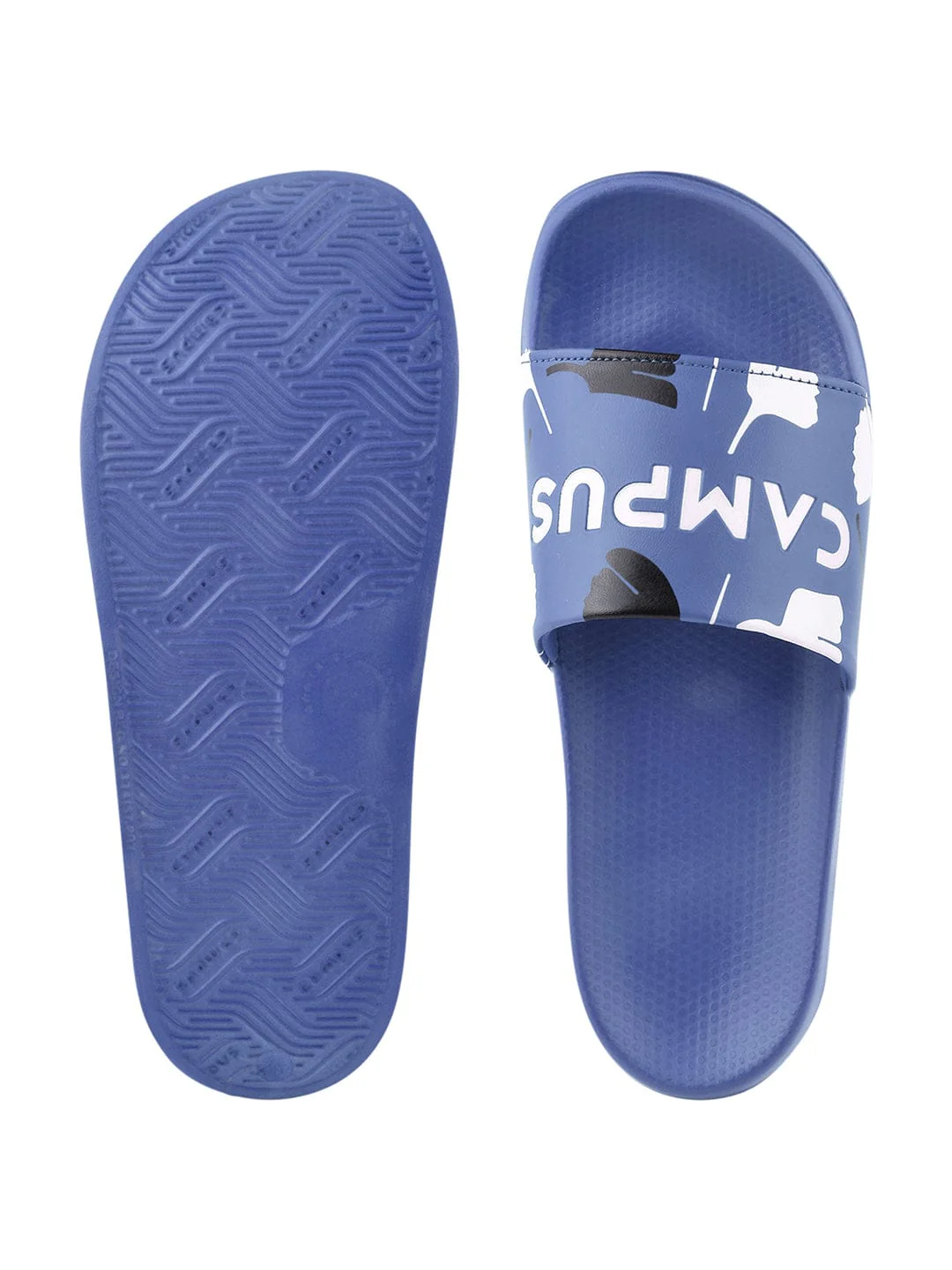 SL-433 Blue Men's Slides - Image 4