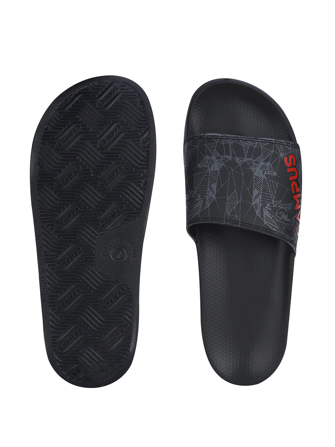 SL-437 Black Men's Slippers - Image 4