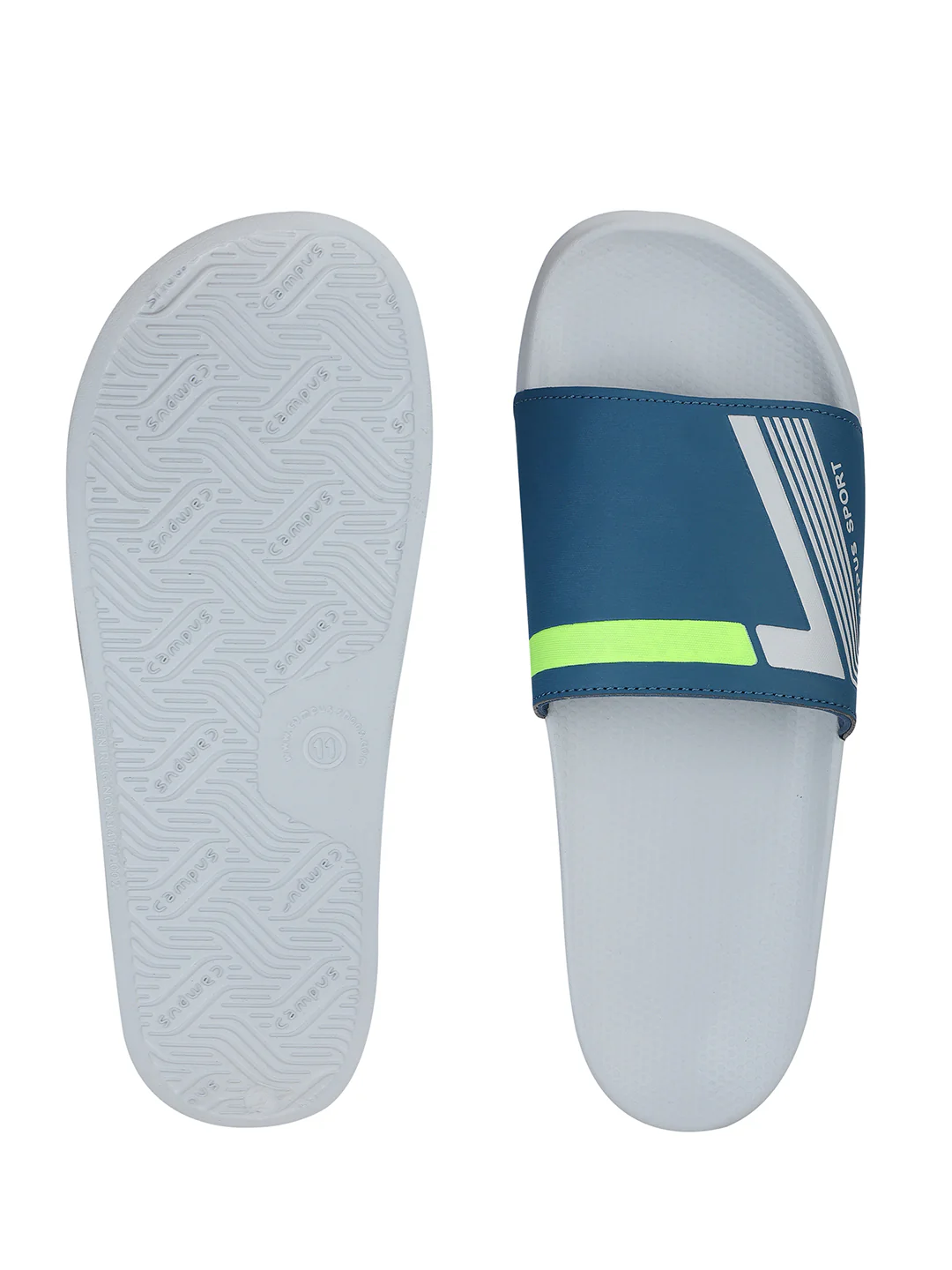 SL-439 Teal Men's Slides - Image 5