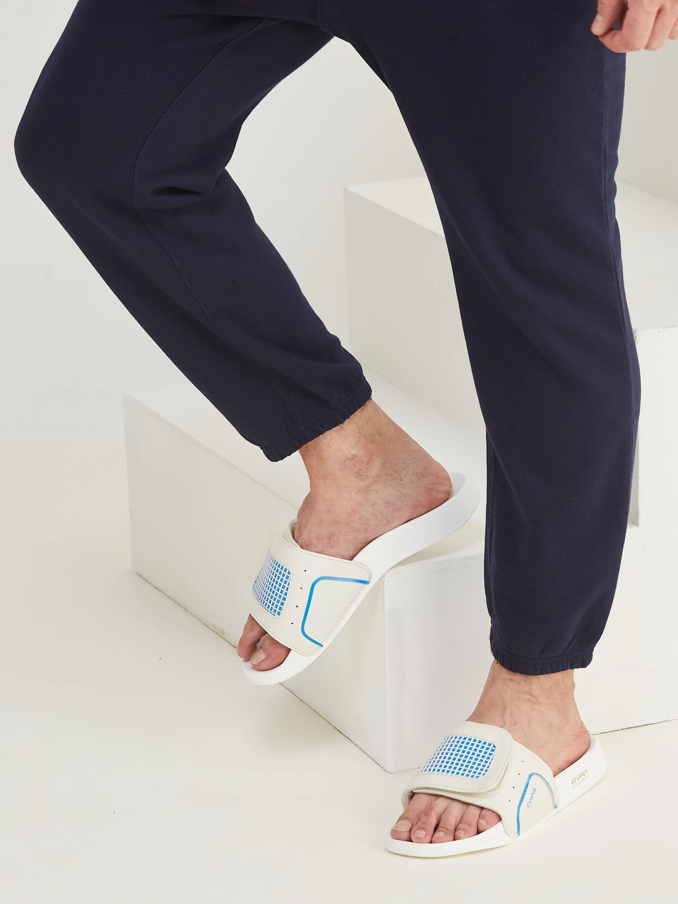 SL-461 Off White  Men's Slides - Image 9