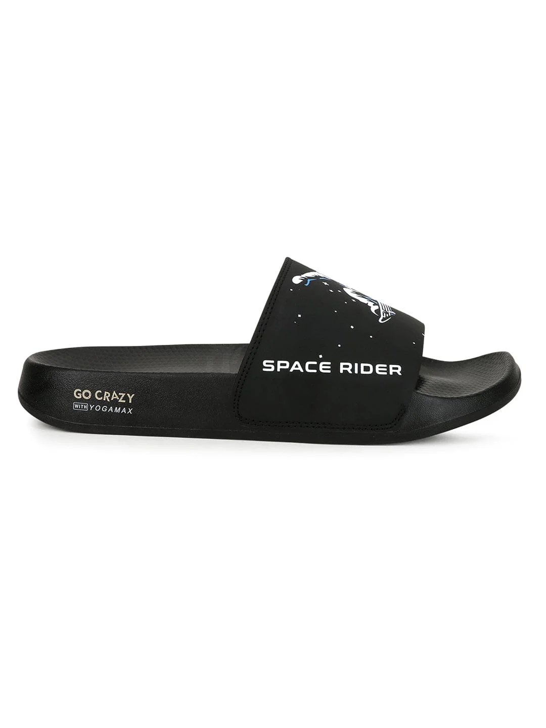 SPACE RIDER-SL Black Men's Slides - Image 2