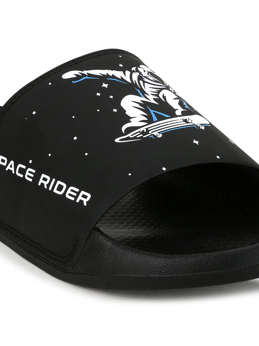 SPACE RIDER-SL Black Men's Slides - Image 4