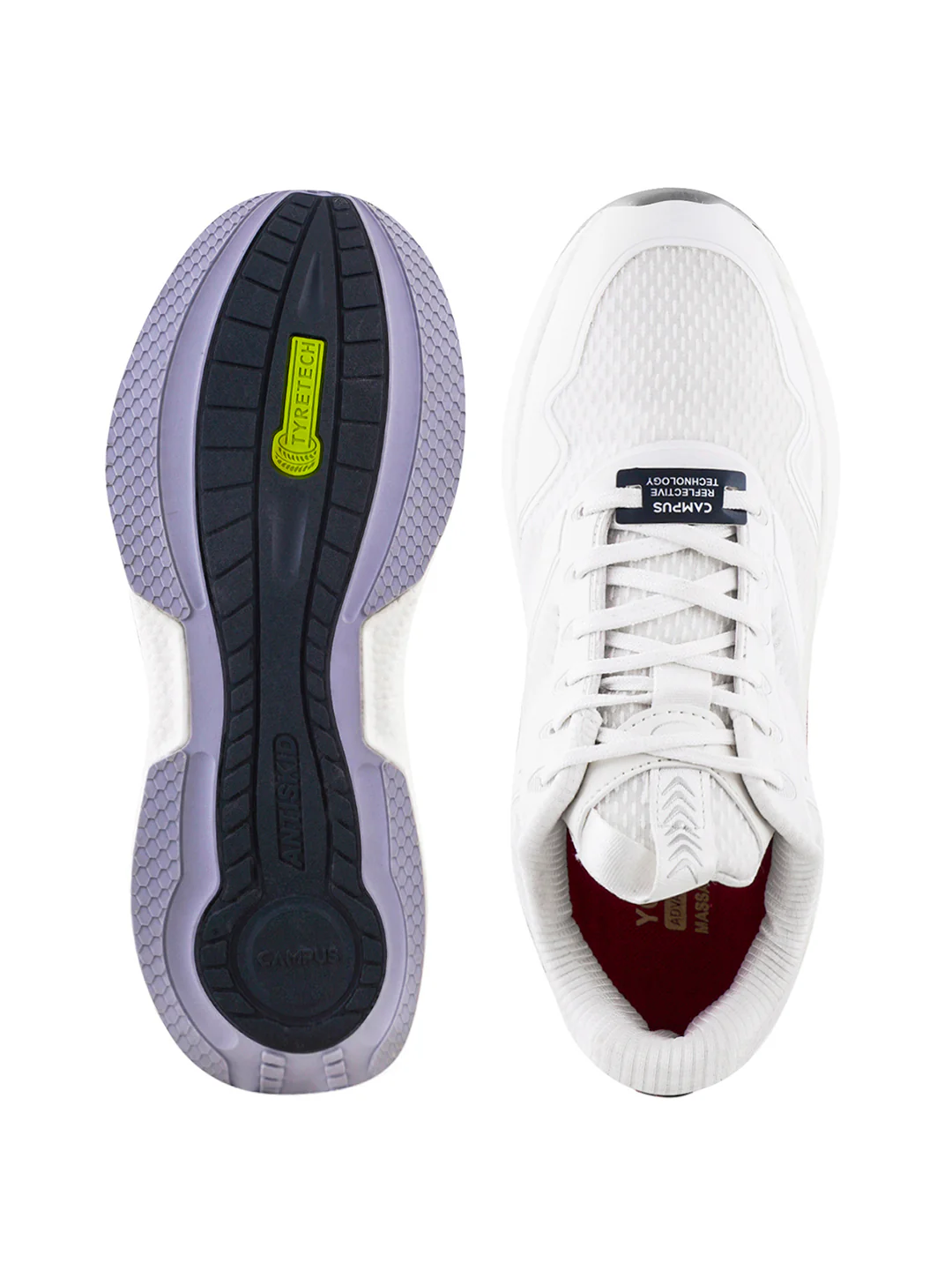 SPECK White Men's Sports Shoes - Image 5