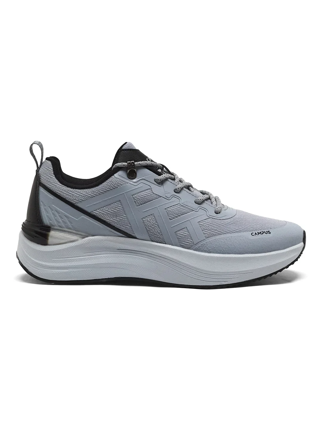 TRICK Grey Men's Running Shoes - Image 2