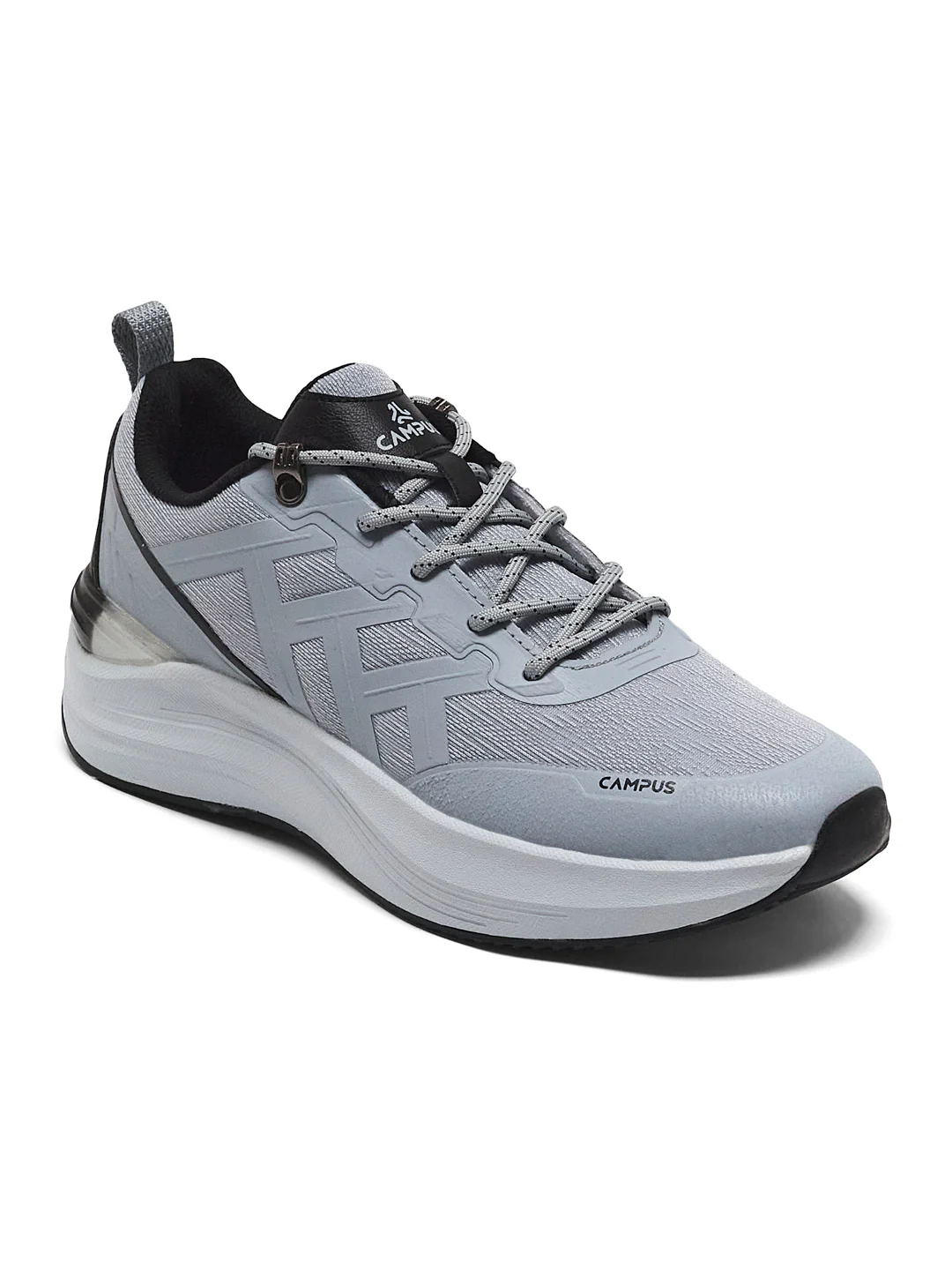TRICK Grey Men's Running Shoes - Image 3