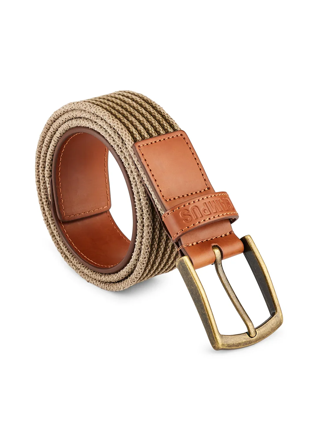 Web Braided Tan Unisex Belt - Image 6