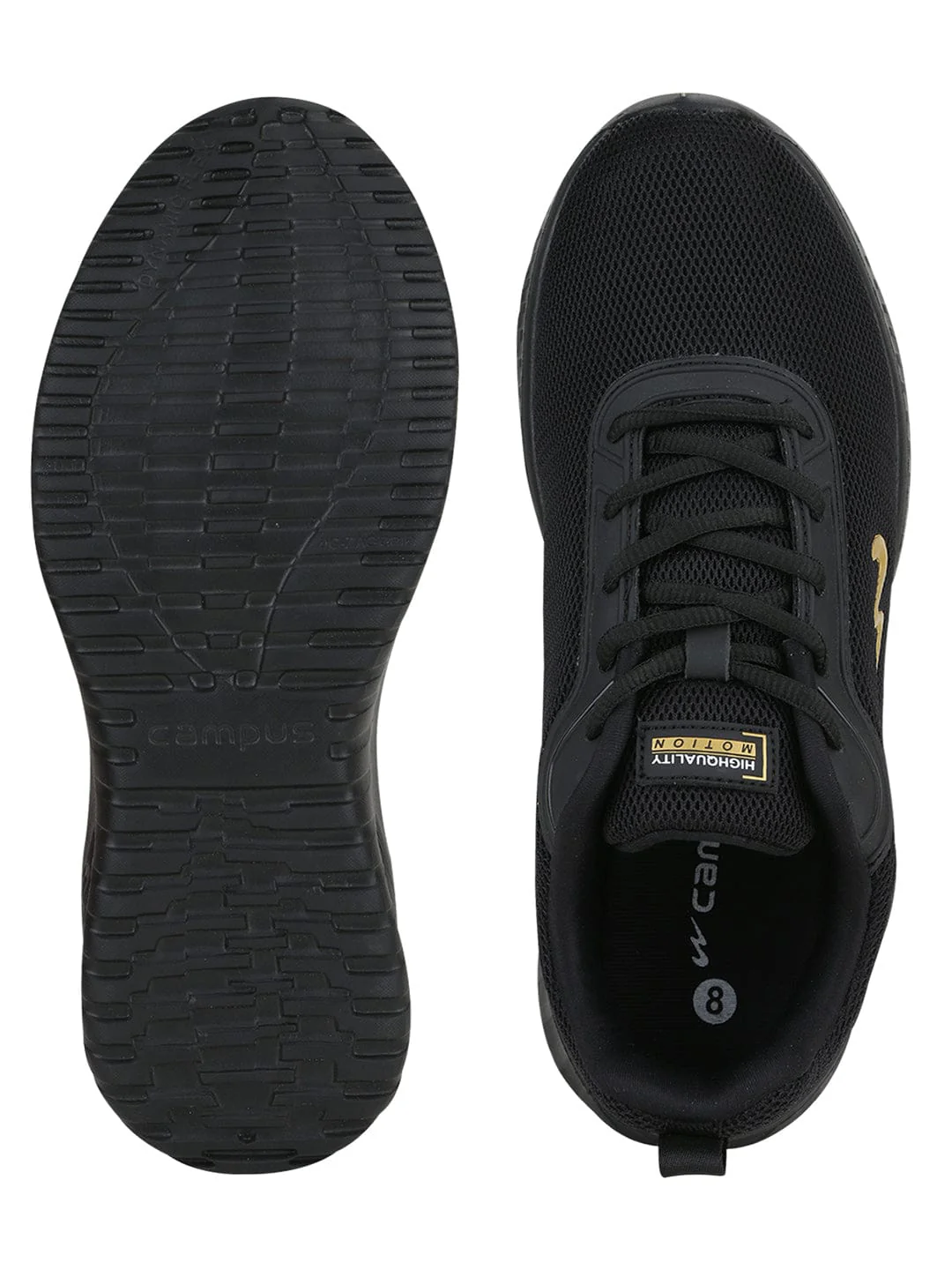WELLS Black Men's Running Shoes - Image 4