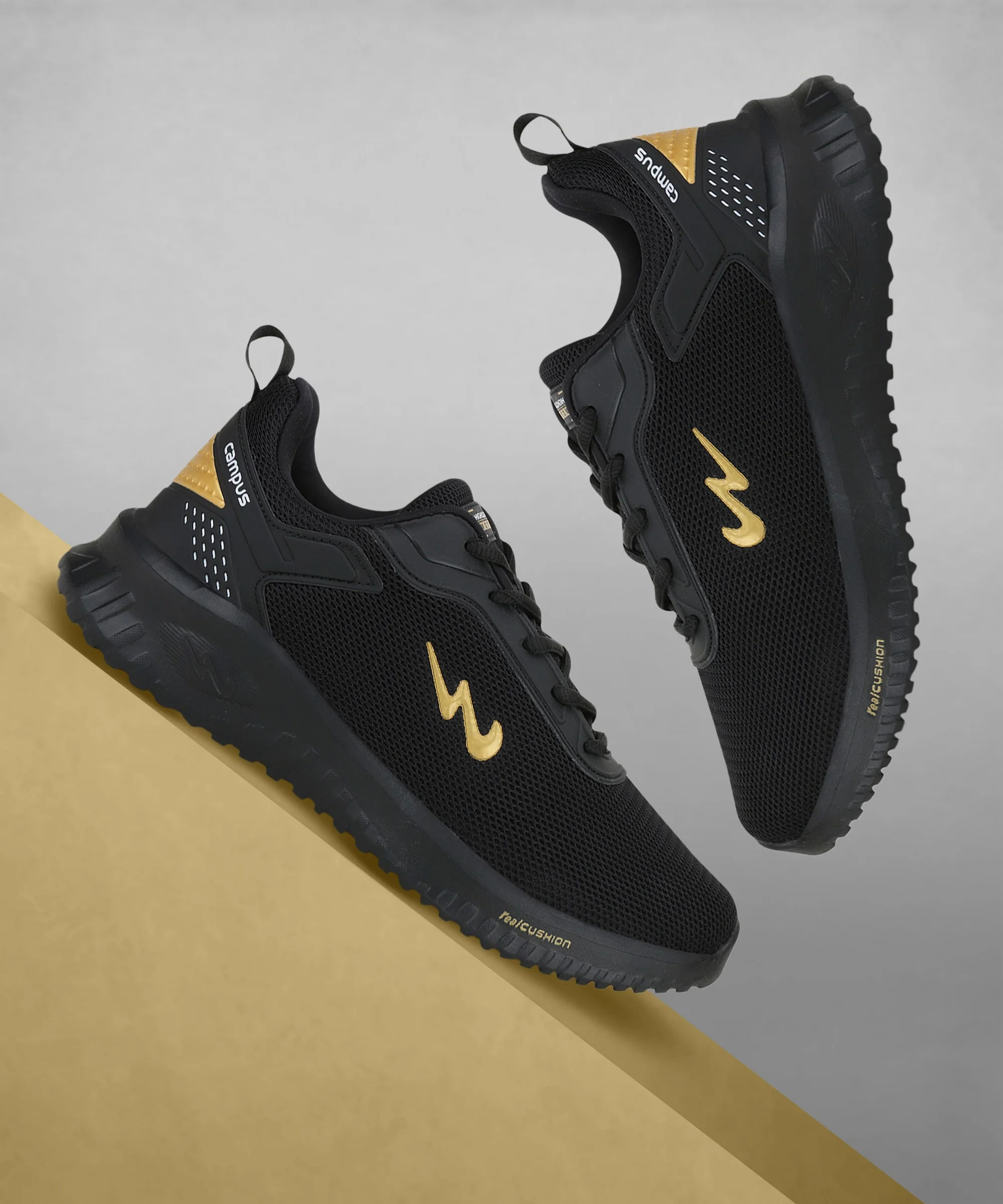 WELLS Black Men's Running Shoes - Image 5