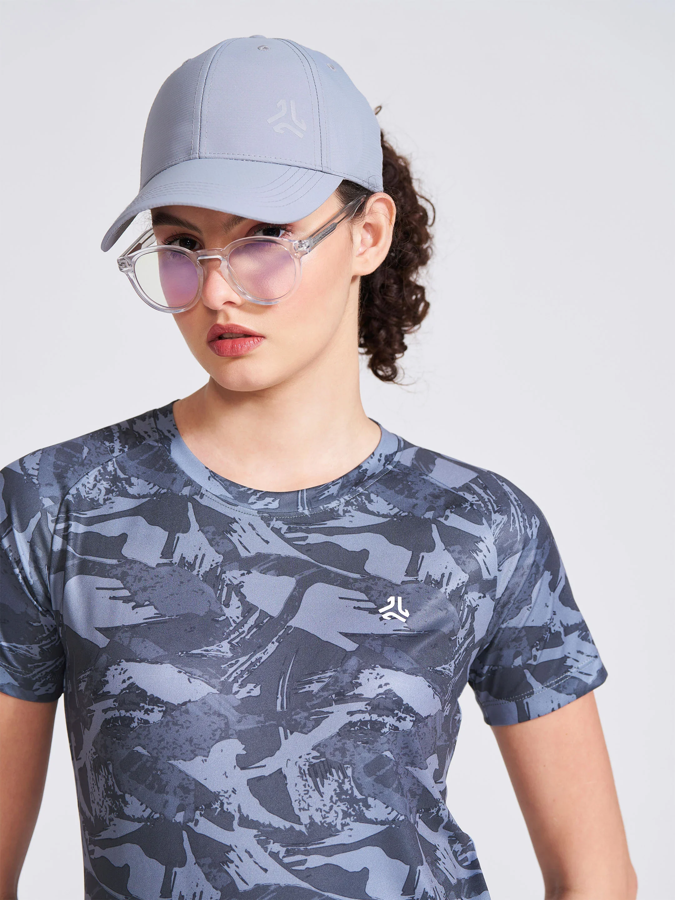 Women's Black Printed Round Neck T-Shirt - Image 2