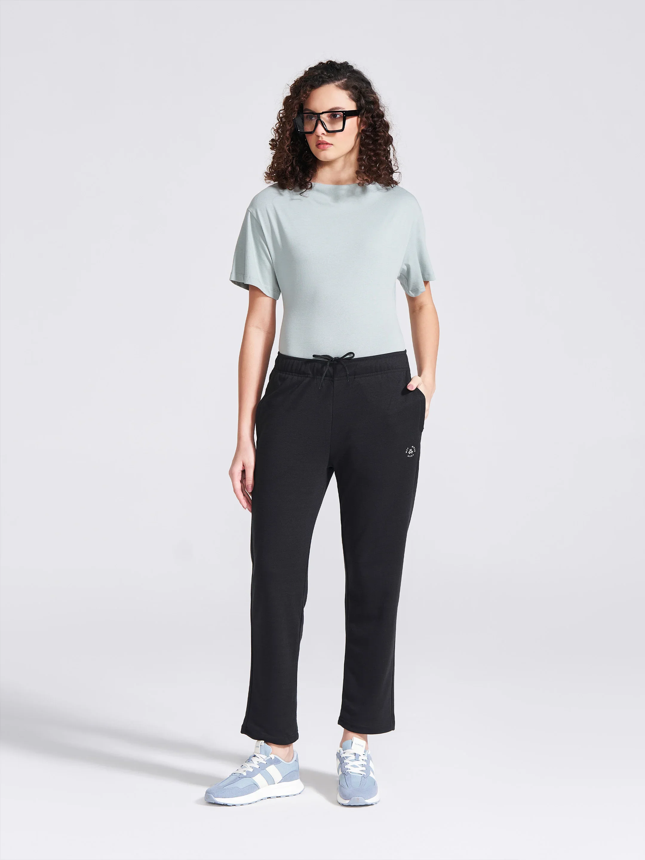 Women's Black Regular Fit Track Pants - Image 4