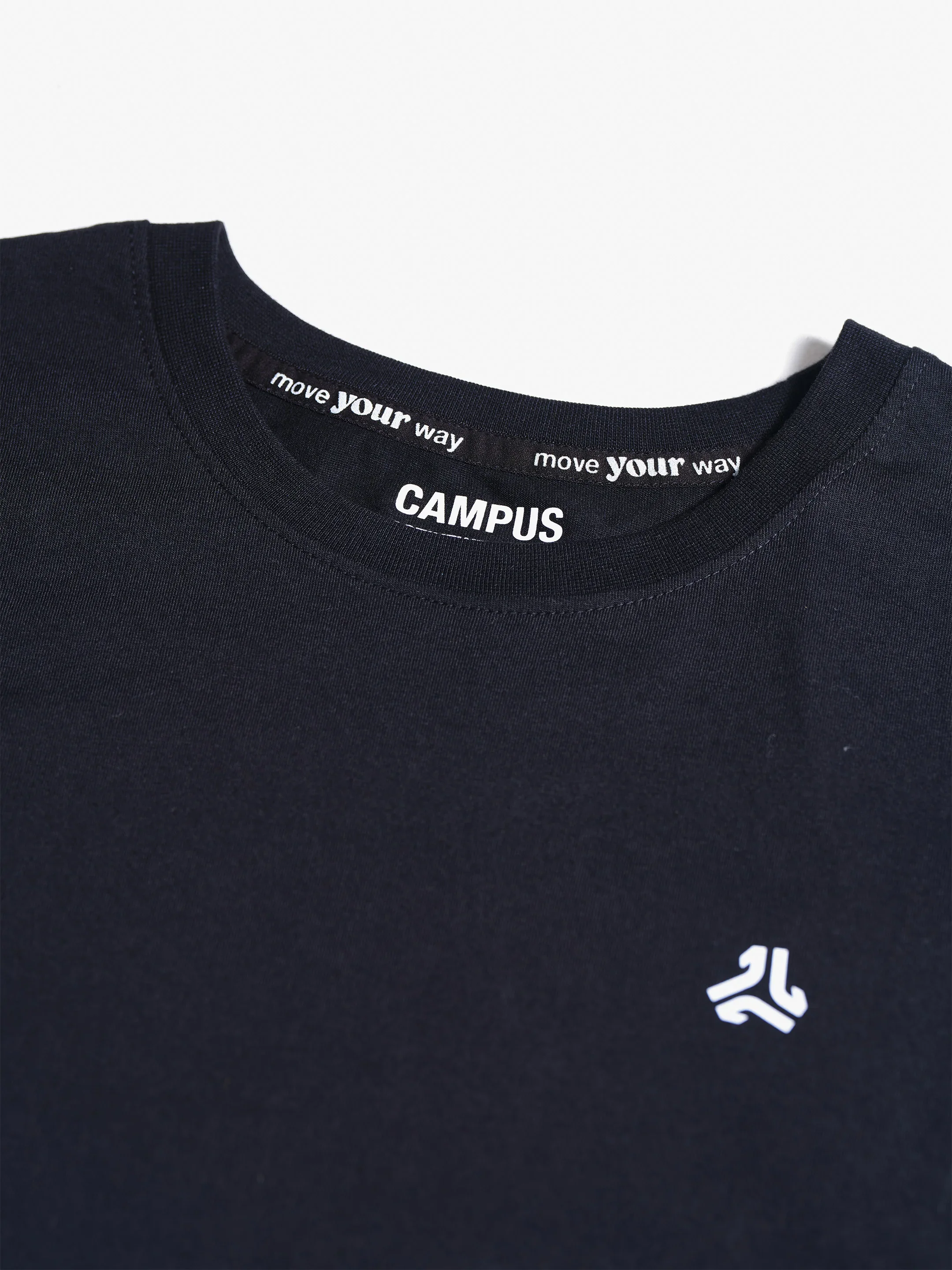 Women's Black Solid Round Neck T-Shirt - Image 7