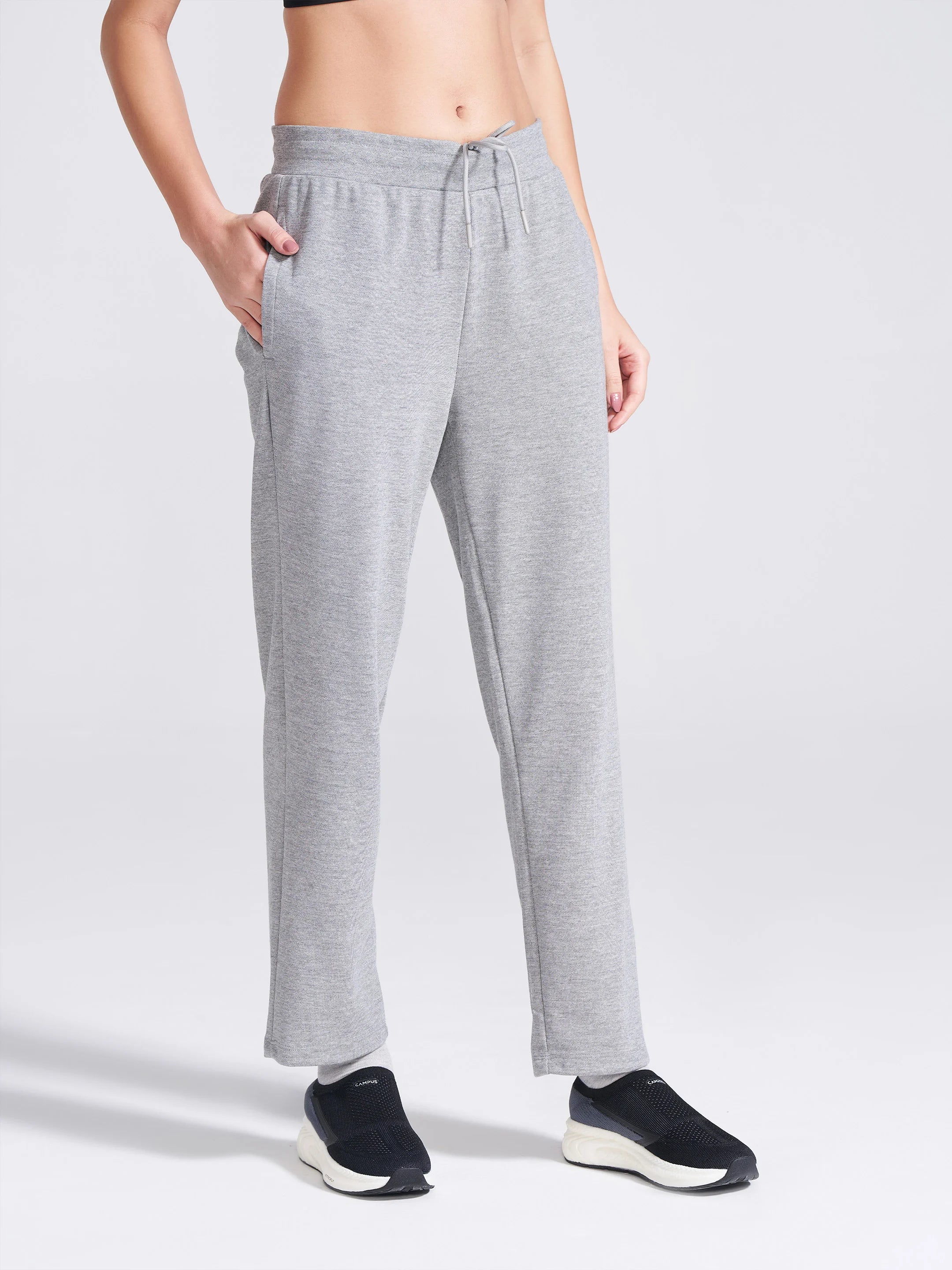 Women's Grey Regular Fit Track Pants - Image 3