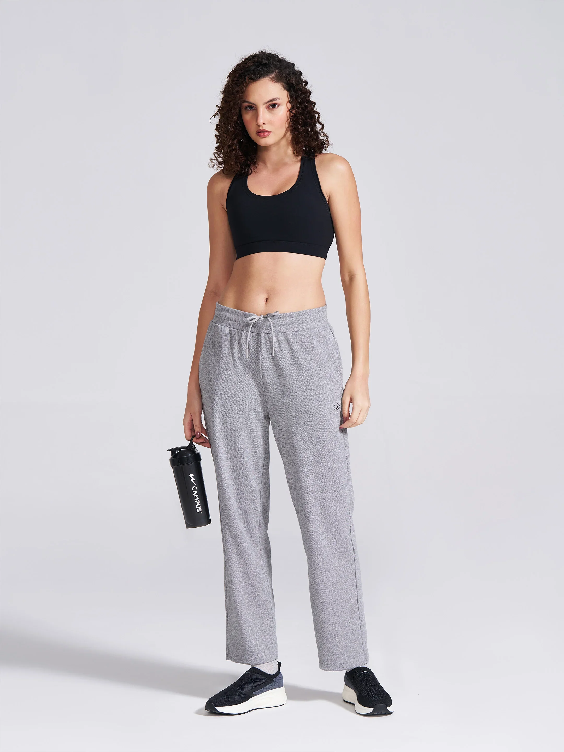 Women's Grey Regular Fit Track Pants - Image 5