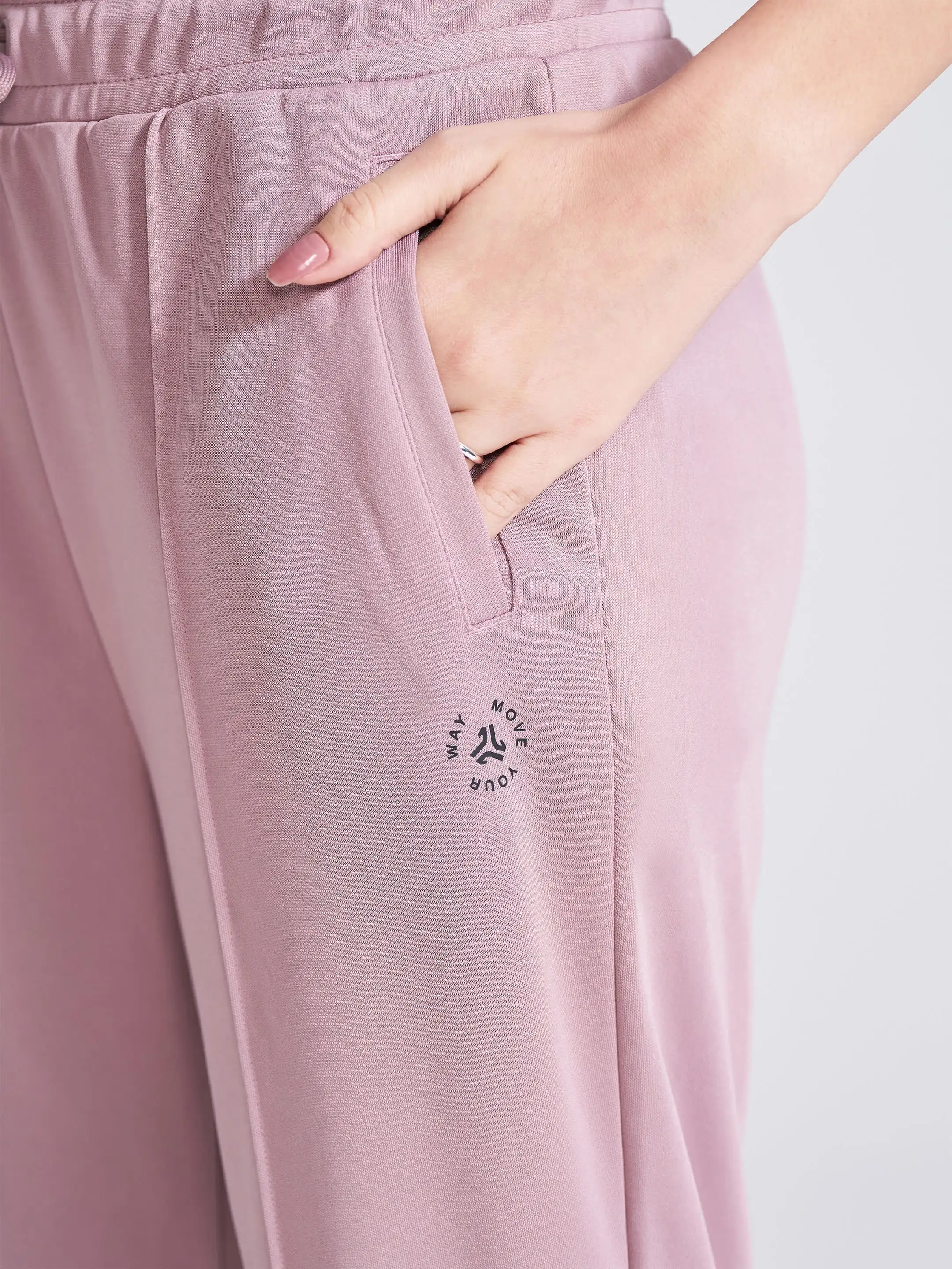 Women's Mauve Regular Fit Track Pants - Image 4