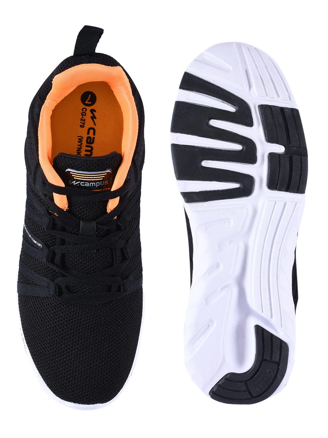 WYNK Black Men's Running Shoes - Image 4